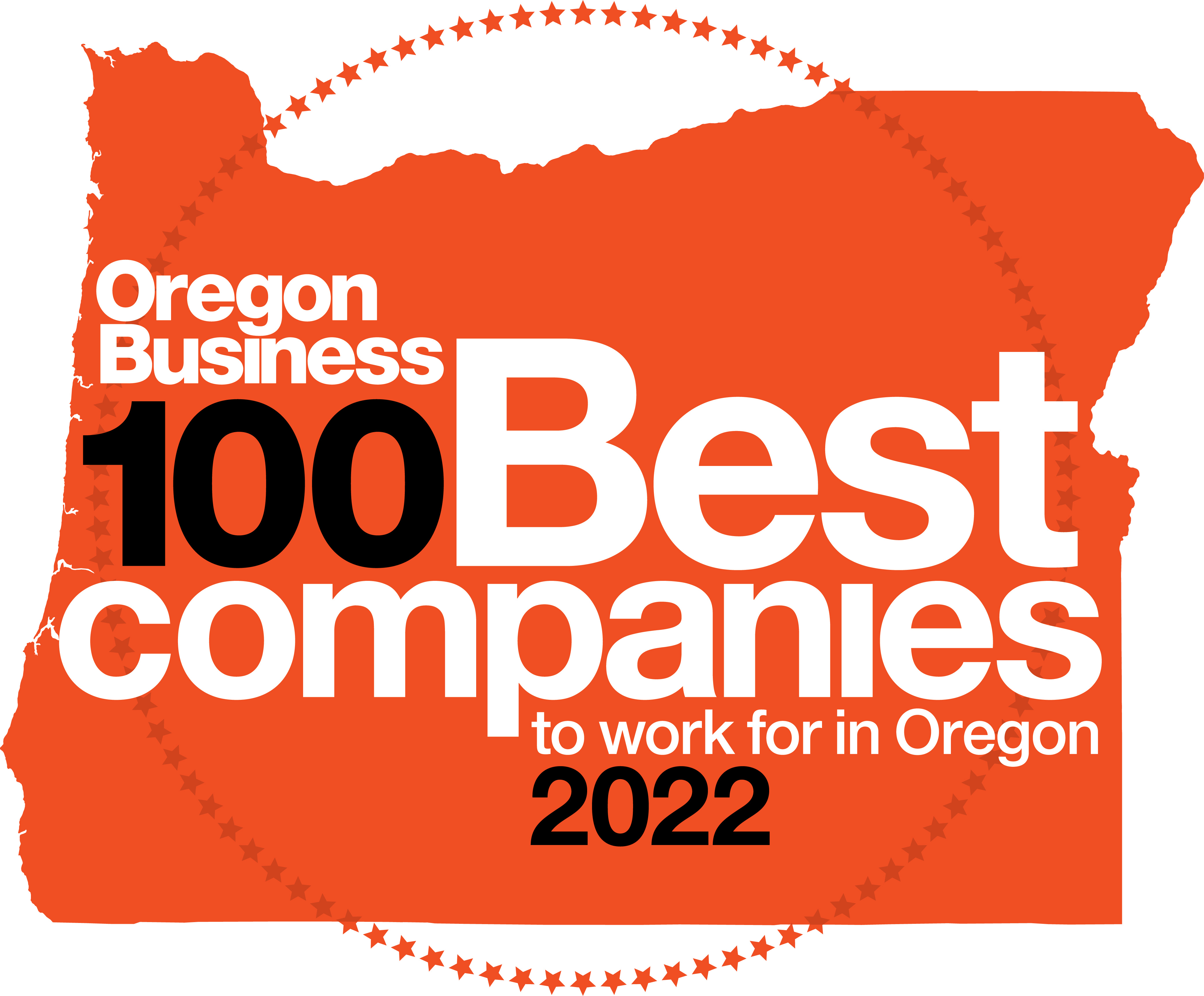Oregon Business 100 Best Companies in Oregon 2022 Logo