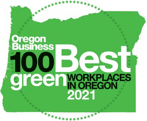 Oregon Business 100 Best Green Workplaces in Oregon 2021 Logo