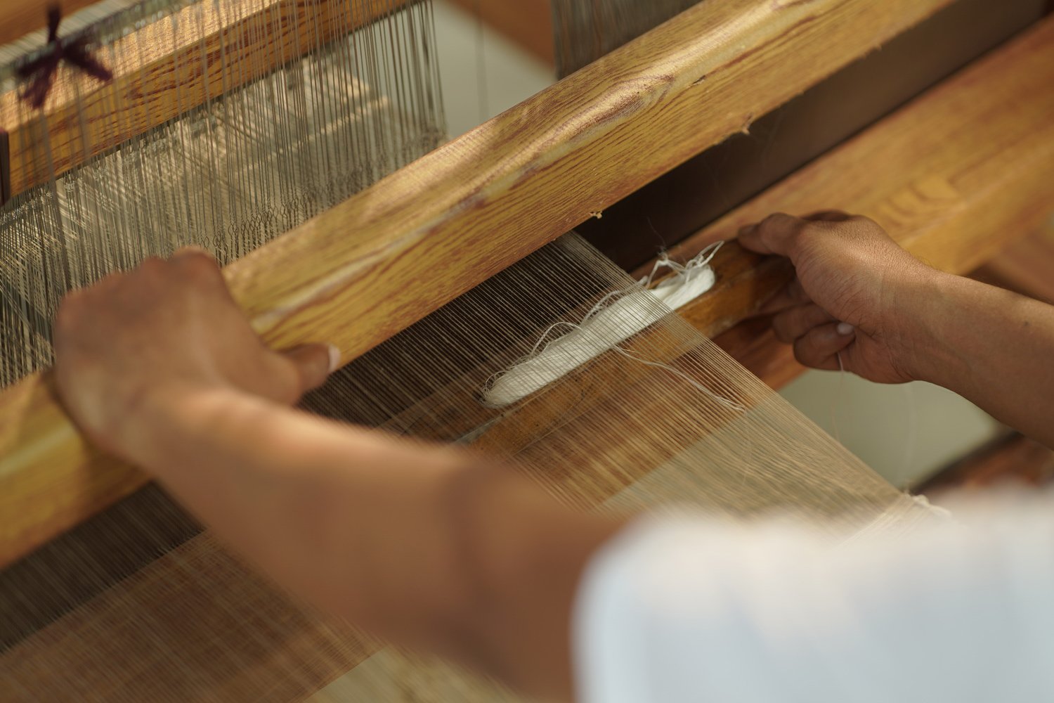 Woven-to-Size shades on the loom